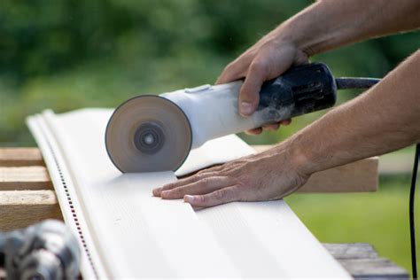 cut metal trim on house|cutting metal siding.